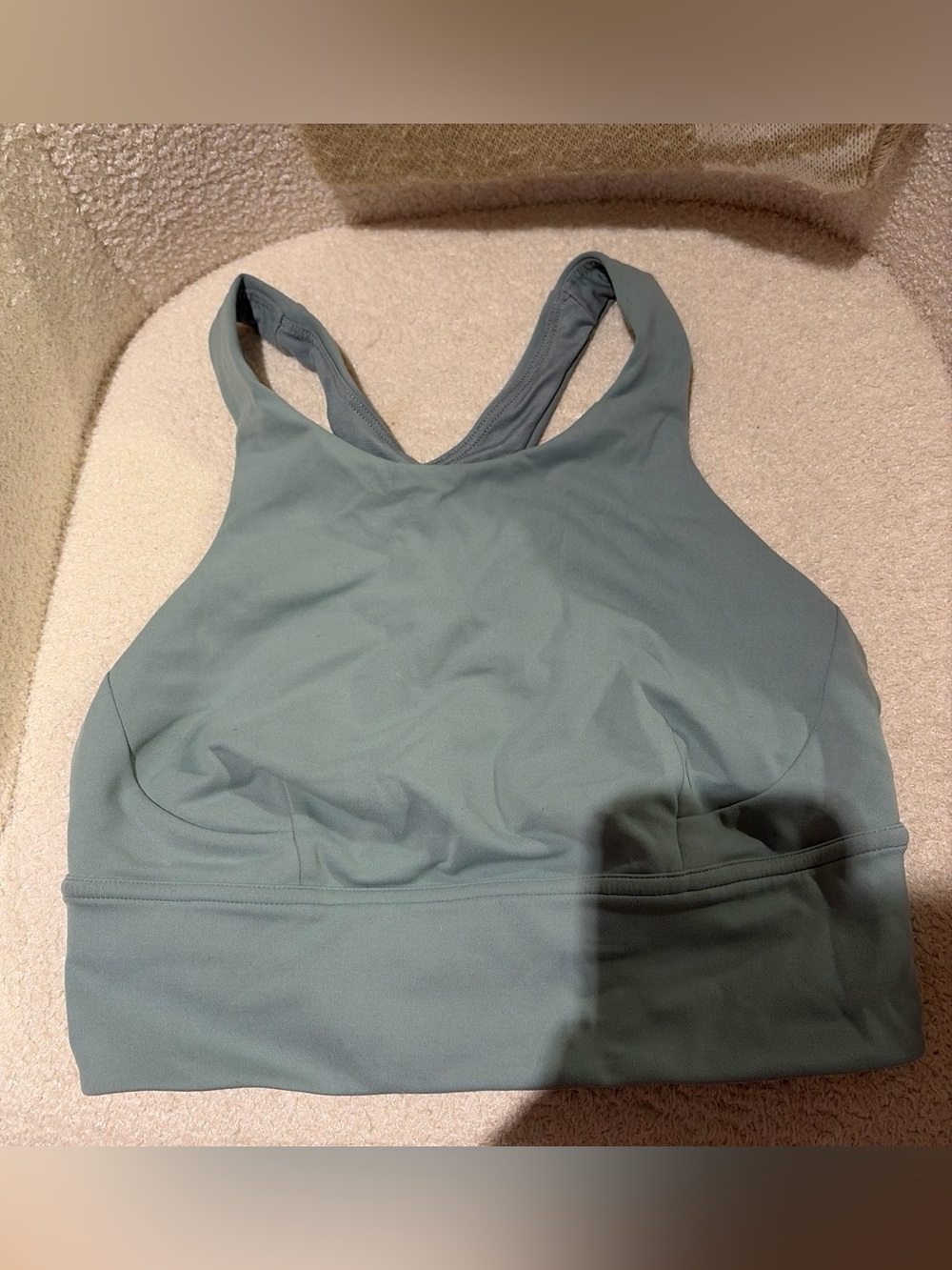 lululemon athletica High-Neck Sports Bra in Sage Green